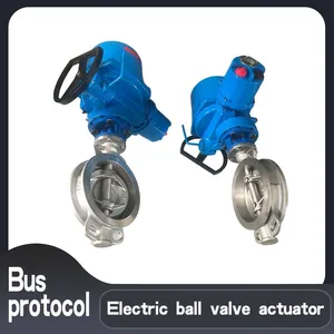 Hard Seal Electric Butterfly Valve Actuator DN200 Intelligent Integrated Electric Actuator thumbnail-1