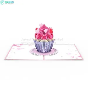 Love Cupcake 3D Folding Card Best Price Perfect Gift Card for Kids on Valentine’s Day thumbnail-2