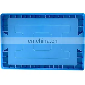 Industrial Stackable Logistic Tote Plastic Moving Turnover Box With Attached Lid thumbnail-2