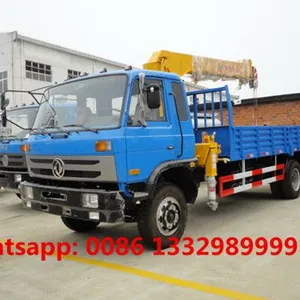Good Price Factory Sale Dongfeng 145 4*2 LHD 5T Cargo Truck With Crane for Sale thumbnail-2