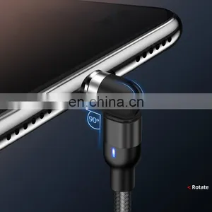 Wholesale 3 in 1 Magnetic Charging USB Cable Charger 540 Degree Rotation Data Cable For Iphon/Micro USB Type C thumbnail-3
