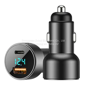 LED Display 12V 24V QC3.0 Quick Charge Multi Dual USB Port Car Charger Adapter thumbnail-4