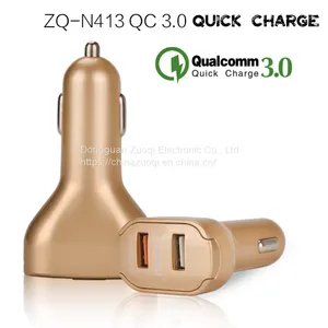 QC3.0 Quick Charge 30W 5V2.4A Dual USB Port Car Phone Charger Adapter thumbnail-2