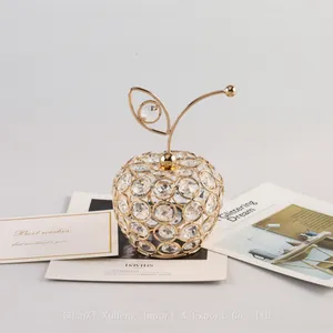 Pineapple Apple Pear Glass Tea Light Holder Crystal Tealight Decoration for Wedding Home Decoration thumbnail-5