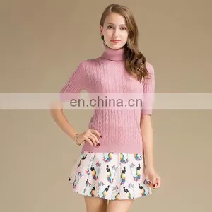 2017 Unique Mature Women In Tight Mongolian Pullover Cashmere Turtleneck Sweater thumbnail-3