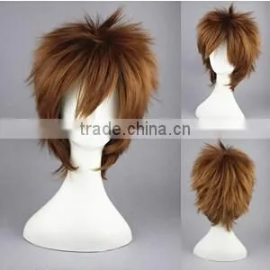 High Quality 35cm Short Straight Sekai Ichi Hatsukoi Yanase Yuu Brown Wig Synthetic Anime Wig Cosplay Hair Wigs Party Wig thumbnail-2