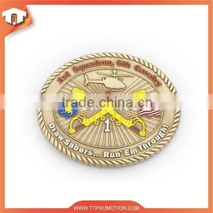 OEM Souvenir Gold Plated Tungsten Coin thumbnail-5