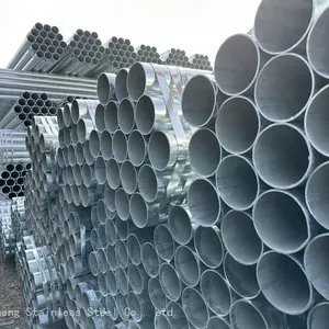 ASTM A106 Steel Pipe Building Material Made in China Q195 Ms Hollow Section Pre Galvanized Steel Pipe thumbnail-1