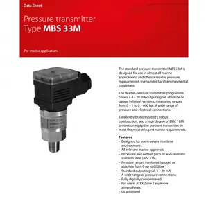 Datasheet-Danfoss-MBS-33M-Pressure-Transmitter thumbnail-1