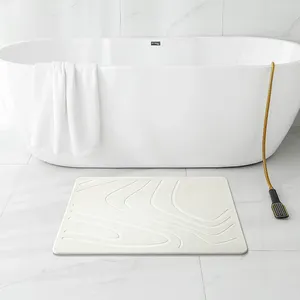 Diatomaceous Earth Shower Mat Non-Slip Super Absorbent Quick Drying Bathroom Diatomite Stone Floor Mat thumbnail-1