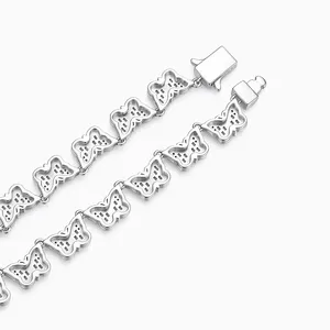 Shining Star Jewelry Bling Moissanite Butterfly Chain Necklace For Women Men thumbnail-3