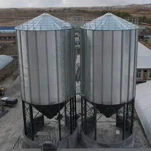 500T Hopper Bottom Grain Silo for Corn Wheat Rice Soybean Paddy Grain Storage System thumbnail-2