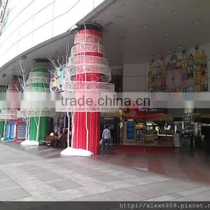 Mall Wall Pole Iron Ring Led Lights Holiday Decoration thumbnail-1