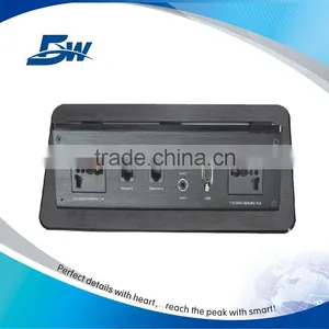 BW-T650 Office Furniture Aluminum Pop Up Desk Socket Panel/Conference Table Power Outlet thumbnail-1