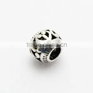 DIY Environmental Zinc Alloy Hot Selling Anti-silver Big Hole Metal Beads thumbnail-5