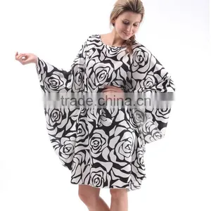 Large Size Women's Sleepwear Round Collar Loose Nightgown thumbnail-2