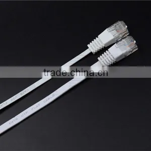 Flat UTP Cat5e Ethernet Good Speed RJ45 Ethernet White Flat 3ft Network Cable thumbnail-3