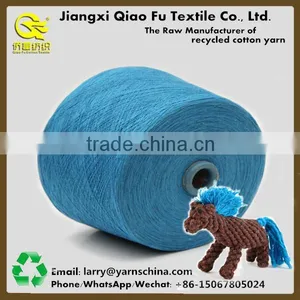 Open End Carded Recycled Cotton Polyester Yarn for Making Hand Made Colorful Pet Rope Ball Toys thumbnail-5