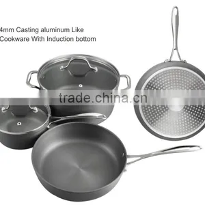 SA-12125 Hard Anodized Aluminum Cookware Cooking Pots Induction Cooker Casting Hanlde Cookware Kitchenware Wholesale Cookware thumbnail-1