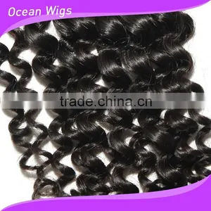 Hair Closure Piece, Kinky Curly, Nautral Color thumbnail-5