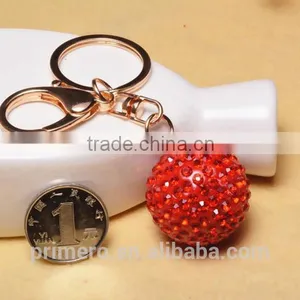 3D Alloy Metal Luxury Car Crystal Rhinestone Ball Keyring Keychain Wholesale thumbnail-5