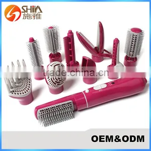 Hot Best Selling 10 Pcs Air Curling Electric Straightening Styler Hair Brush Set Hair Dryer With Comb thumbnail-1