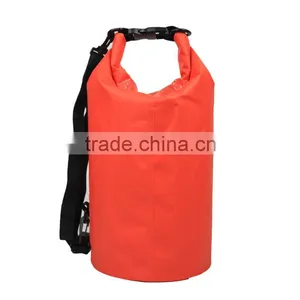 Outdoor 5L 10L 15L 20L 30L 40L 500D PVC Tarpaulin Waterproof Dry Bag With Strap thumbnail-4