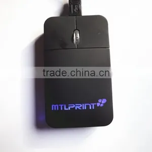 USB Wired LED Logo Flat Credit Card Gift Slim Mouse thumbnail-2