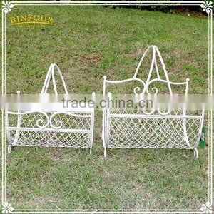 Custom Unique White Metal Magazine Rack for Table Side thumbnail-2