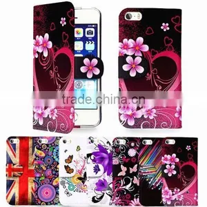 Wholesale Hot Selling Leather Flip Wallet Mobile Phone Case Cover for Iphone SE thumbnail-1