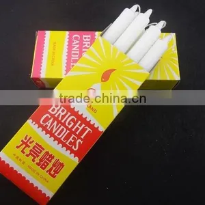 Unscented White Candle/ Thin Pillar White Wax Candle for Daily Lighting/ Pure White Paraffin Wax Candles 8g-90g thumbnail-1