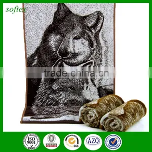 Gaoyang Towel Sale Cotton 32s2 Jacquard Wolf Cut Pile Face Towel thumbnail-1