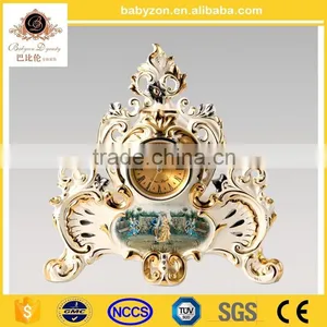 European Style Loving Couple Handmade Ceramic Clock for Wedding Decoratoin thumbnail-2