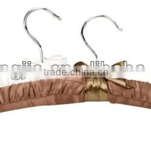 Satin Hanger/satin Padded Clothes Hangers/purple/black/satin Skirt Hangers/satin Lingerie Hangers With Clips thumbnail-1