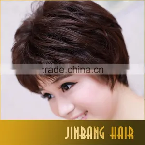 Short Kind Synthetic Black Brown Color Loose Wave Hair Wig For Woman thumbnail-2