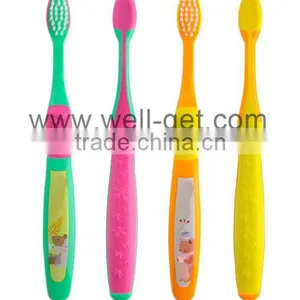 Kid Toothbrush With Tongue Cleaner Soft Silicone Baby Finger Brush thumbnail-1