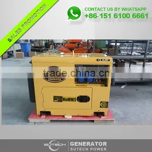 With 4 Wheels Mobile and Silent 5.5kva Single Phase Generator for Home Use thumbnail-1