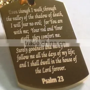 Low Price and High Quality Bible Gold Dog Tag thumbnail-1