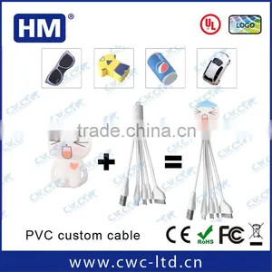 OEM Cheap Special Promotional Gifts Custom Shape 6 in 1 Charging Cables for Mobile Phones Wholesale Mobile Charger Cables thumbnail-4