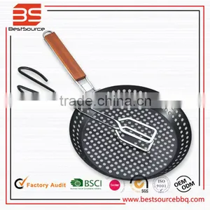 Aluminum Nonstick Grill Frying Pan BBQ Marble Grill Pan Microwave Grill Pan With Tong thumbnail-1