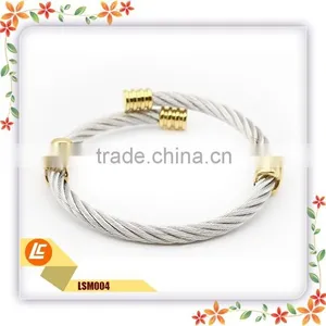 Black&Sliver Colour Fashion Bangle Jewelry Stainless Steel Fashion Bracelets Cute Couple Cheap Jewelry thumbnail-5