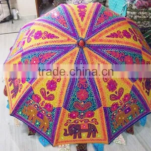 Buy Exclusive Multicolour Vintage Garden Umbrella For Open Restaurants And Cafes / Pools thumbnail-1