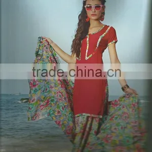 SYNTHENTIC PATIYALA SALWAR KAMEEZ thumbnail-6