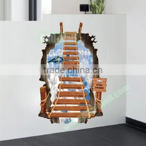 3D Creative Broken Wall Effect Stairway Pattern PVC Wall Sticker thumbnail-2