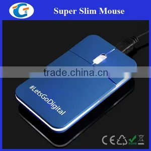 Pocket Size Computer Hardware Mouse Wired With Led Logo thumbnail-2