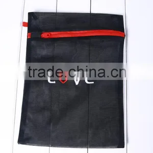 YIWU RODA 100% Polyester Durable Black Embroidery Foldable Washing Bag thumbnail-3