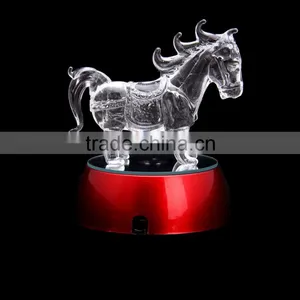 New Custom Design Horse Figurine Make Glass Figurines for Home Decration thumbnail-4
