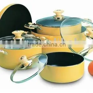 9 Pcs Aluminum Non Stick Cookware Set thumbnail-1