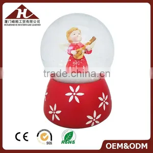 100mm Angel Snow Globe With Snow Blowing thumbnail-1