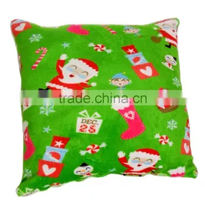 Green Cartoon Xmas Decorative Plush Pillow, Digital Printed Christmas Throw Pillow for Kids thumbnail-2